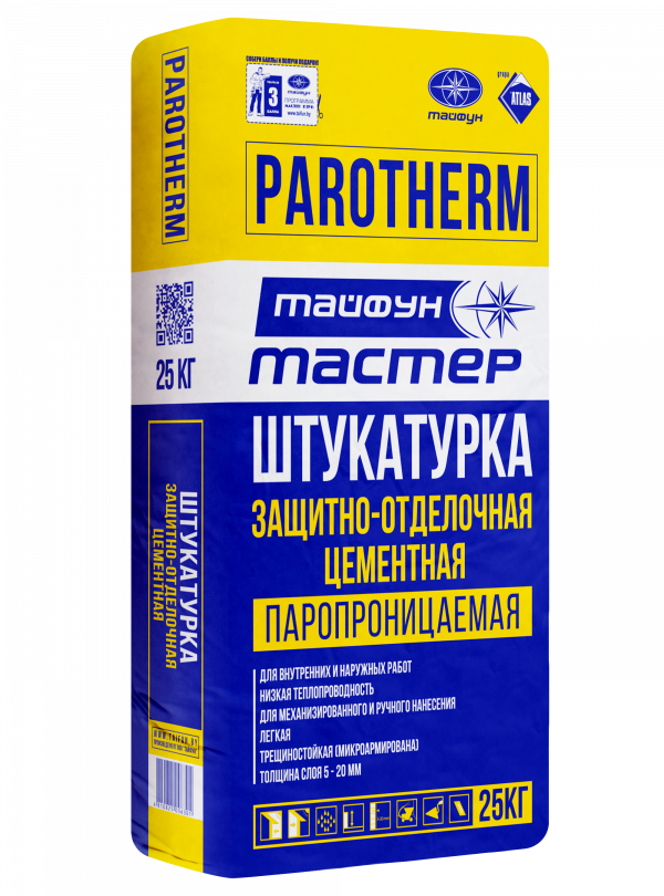Штукатурка защитно-цементная PAROTHERM
